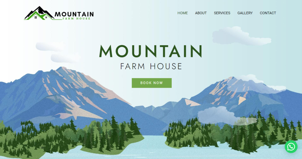 Mountain website screen short